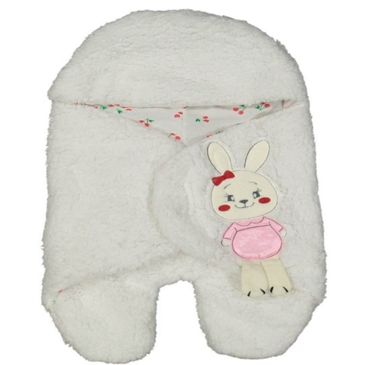 Порт бебе Coccoo Bebe, 81 x 83 cm, бял, със зайче