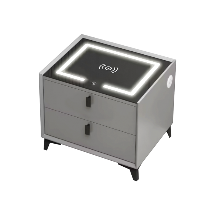 Нощно шкафче Smart 2HOME, Сиво, 40см