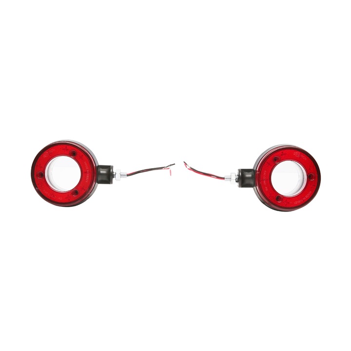 Set 2 Lampi pozitie cu LED 12/24V pentru oglinda camion rosu/alb FR0330RW Breckner Germany