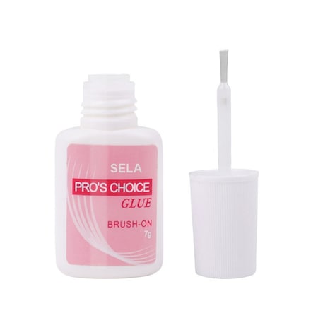 Lipici tips unghii Sela Pro’s Choice, cu pensula, transparent, 10 ml