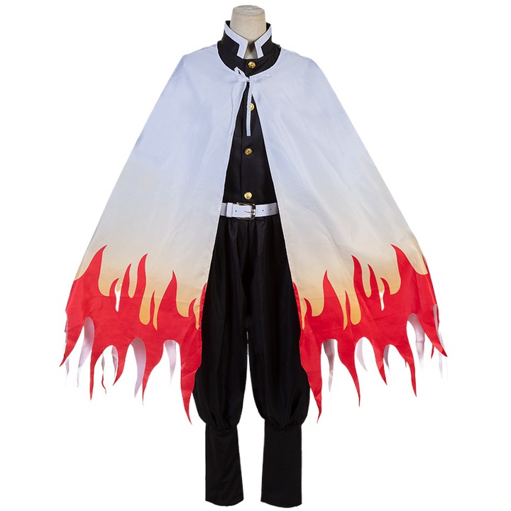 Аниме косплей костюм Demon Slayer, Kyojuro Rengoku, многоцветен, възрастни, универсален размер