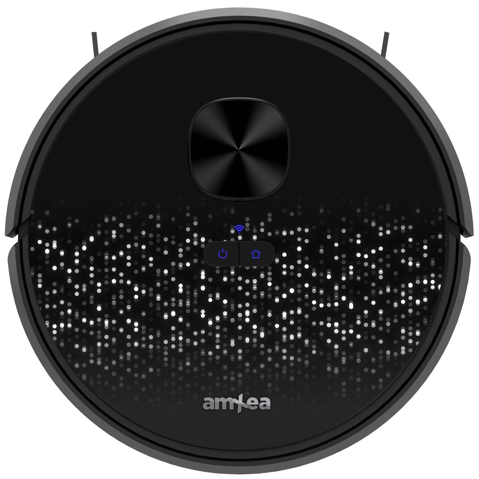 Aspirator robot amXea G6 Negru-Gri, navigare laser, Wi-Fi app, smart memory, multi-suprafete, curatare uscata cu spalare, perie centrala