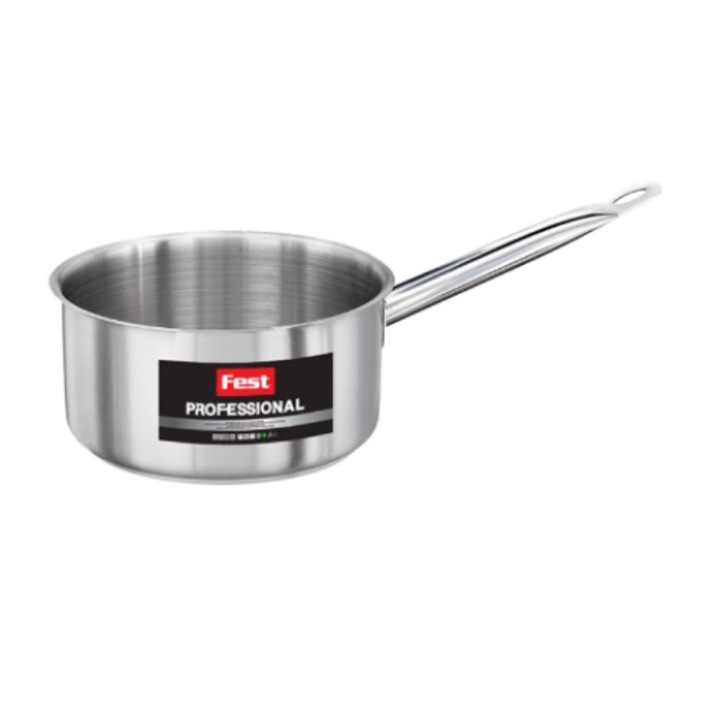 Professzionális rozsdamentes acél nyeles lábas Fest Professional 24 cm