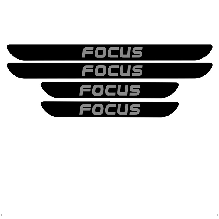 Set 4 protectii praguri auto autoadezive Focus, Gri