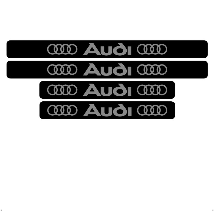 Set 4 protectii praguri auto autoadezive Audi, Gri