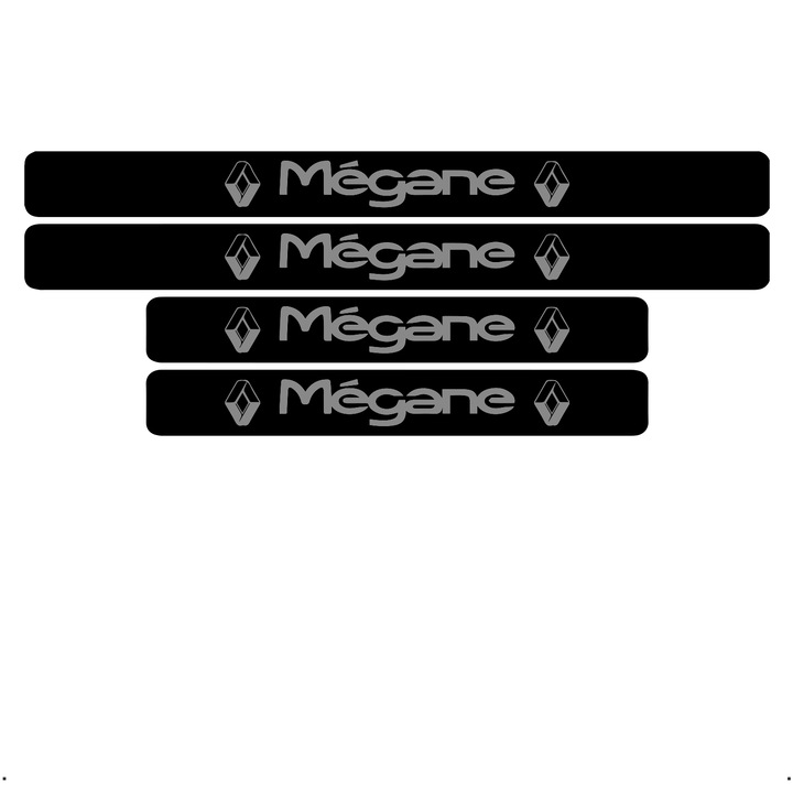 Set 4 protectii praguri auto autoadezive Megane, Gri