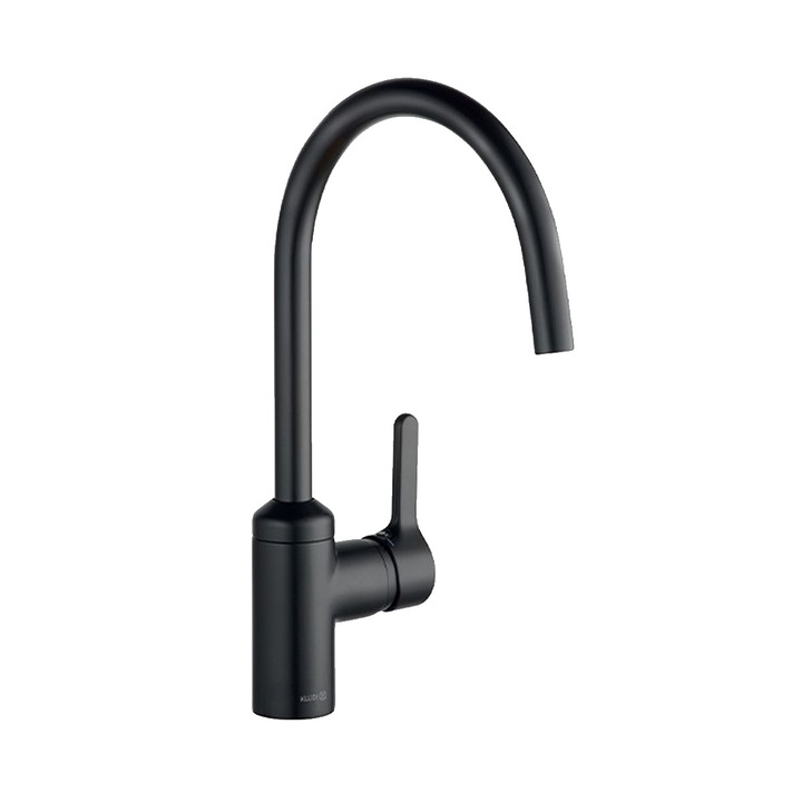 KLUDI BINGO STAR konyhai csaptelep, matt fekete, PCA Cache-Laminar M 16,5 x 1 levegőztető, melegvíz határoló