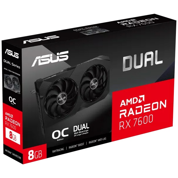 エ*ラ様 ASUS Radeon RX7600 DUAL 8GB OC ASUS Dual Radeon™ RX 7600 V2 OC Edition 8GB GDDR6 | Graphics Card