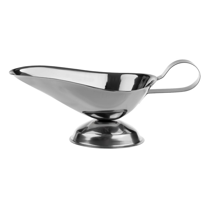 Bol pentru sos Shopiens®, metalic cu picior si maner, 150 ml