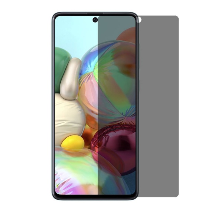 Folie sticla - PRIVACY Tempered Glass, compatibila cu SAMSUNG S20FE Full Glue, 5D Tehcnology