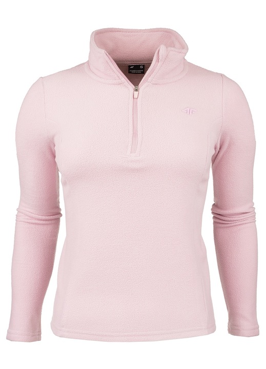 Női kapucnis pulóver, 4F, pamut/poliészter, világos rózsaszín, XXL