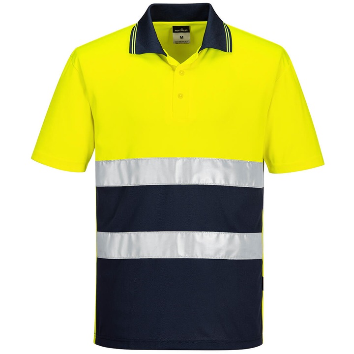 Camasa Portwest, 4XL, galben/albastru marin, cu protectie UV