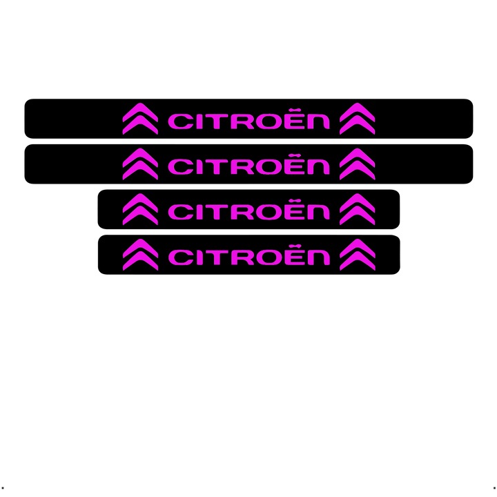 Set 4 protectii praguri auto autoadezive Citroen model 2, Roz