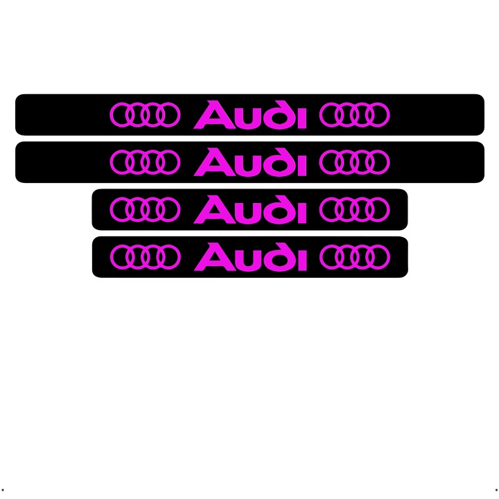 Set 4 protectii praguri auto autoadezive Audi, Roz