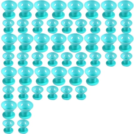 Set 40 Bigudiuri magice, JENUOS®, Ideale pentru Bucle, Din Silicon, Usor De Utilizat, Albastru deschis