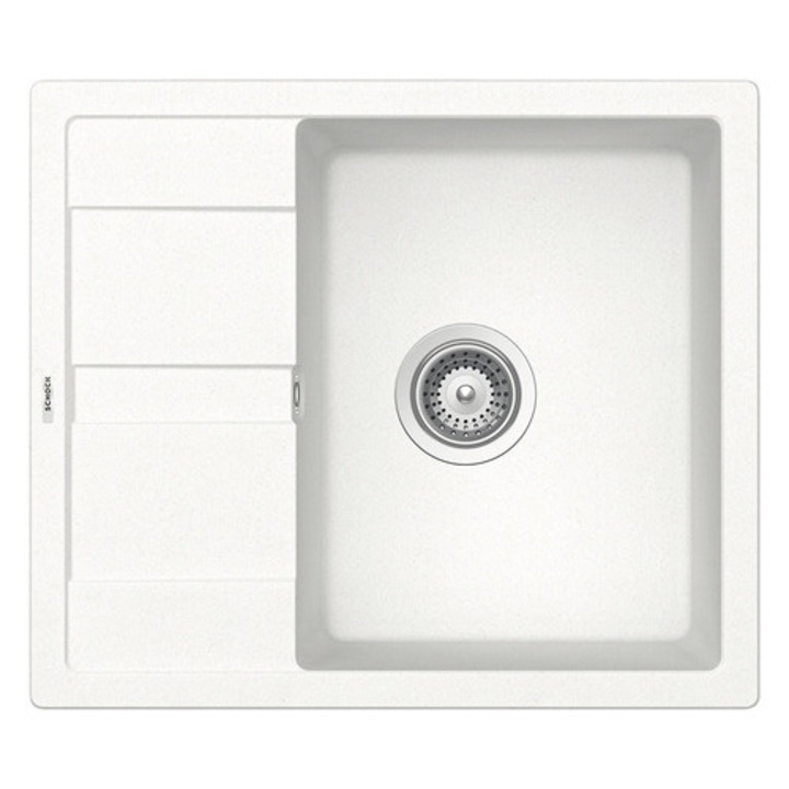 Chiuveta Bucatarie Cu O Cuva Schock Ronda D-100 58x50 Cm, Cu Picurator, Reversibila, Cristalite Alpina