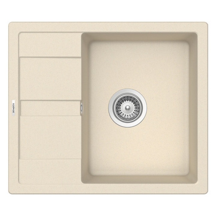 Chiuveta Bucatarie Cu O Cuva Schock Ronda D-100 58x50 Cm, Cu Picurator, Reversibila, Cristalite Moonstone