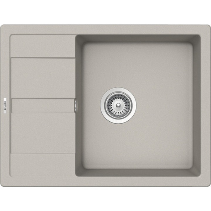 Chiuveta Bucatarie Cu O Cuva Schock Ronda D-100l 65x50 Cm, Cu Picurator, Reversibila, Cristalite Beton