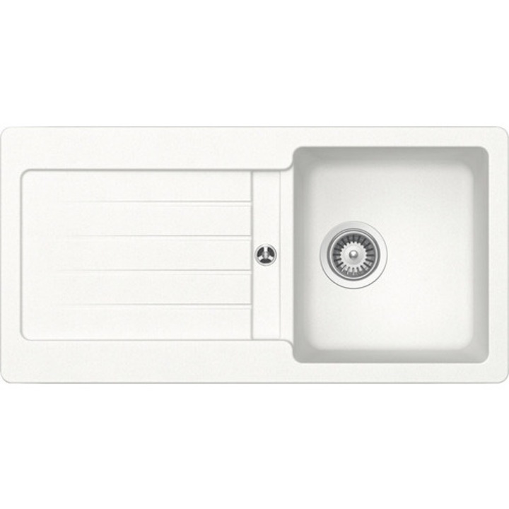 Chiuveta Bucatarie Cu O Cuva Schock Typos D-100s 86x43,5 Cm, Cu Picurator, Reversibila, Cristalite Alpina