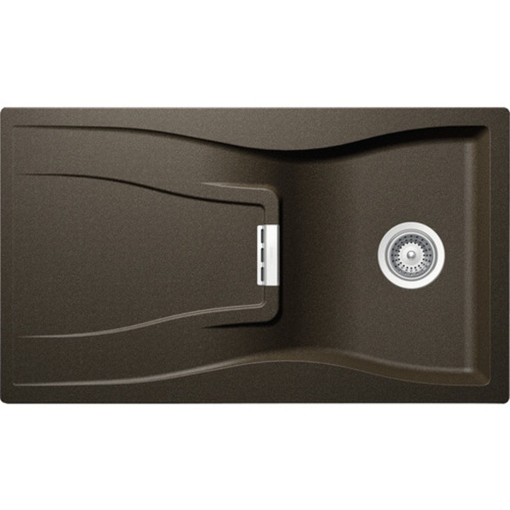 Chiuveta Bucatarie Cu O Cuva Schock Waterfall D-100 86x50 Cm, Cu Picurator, Reversibila, Cristadur Bronze