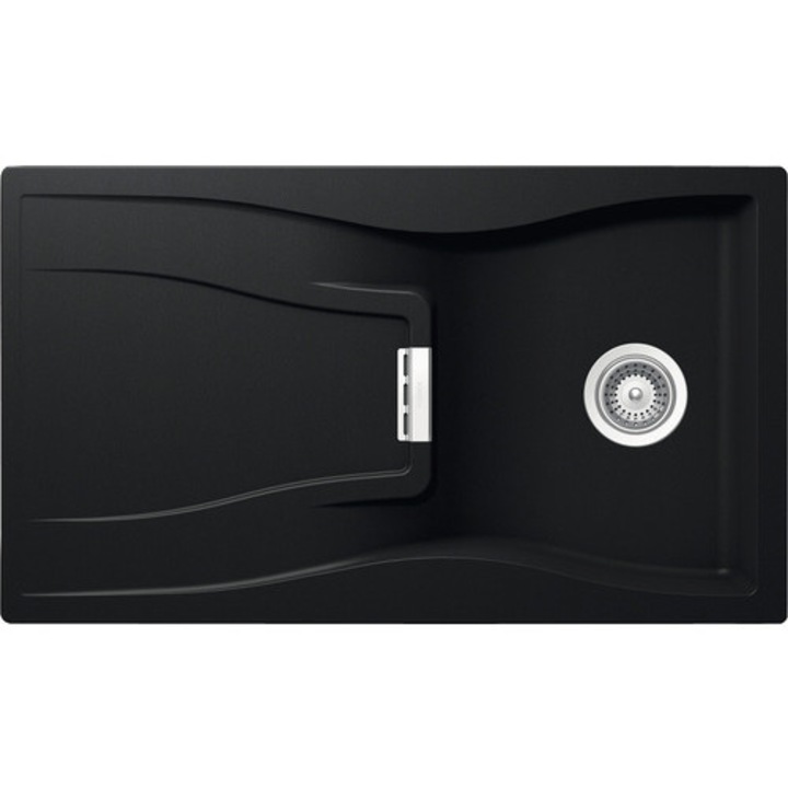 Chiuveta Bucatarie Cu O Cuva Schock Waterfall D-100 86x50 Cm, Cu Picurator, Reversibila, Cristadur Puro