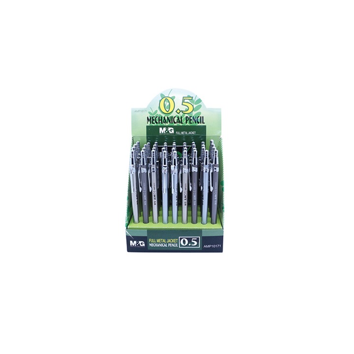 Set creioane mecanice, metalic, 0.5mm, 36 buc/set M&G