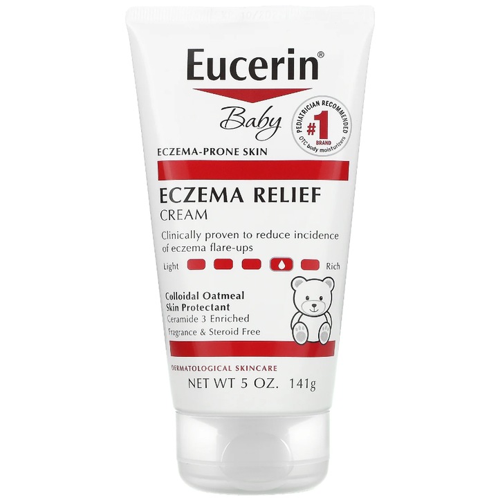 Крем за тяло за деца, Eucerin, Baby, Eczema Relief, против екзема, хидратиращ ефект, Възраст 3 месеца+, 141гр