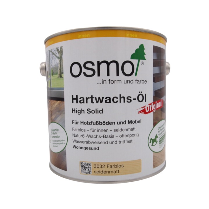 Ulei de trafic intens pentru parchet din lemn, Osmo, Polyx-Oil Original, transparent, satinat, 2,5 L