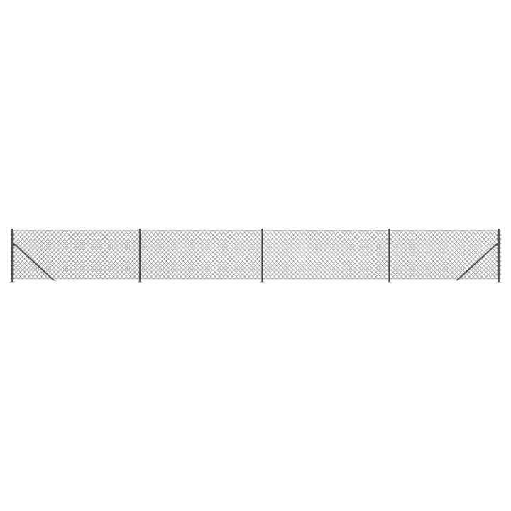 Gard plasa de sarma cu bordura vidaXL, antracit, 0,8x10 m 9.9 kg 153984