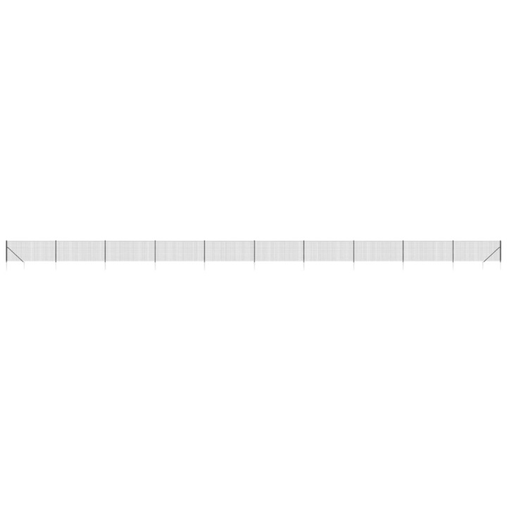 Gard plasa de sarma cu tarusi de fixare vidaXL, antracit, 1x25 m 30.85 kg 154249