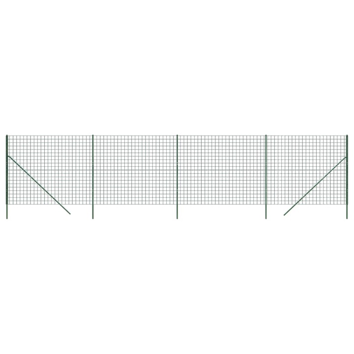 Gard plasa de sarma vidaXL, verde, 2x10 m, otel galvanizat, 19.6 Kg