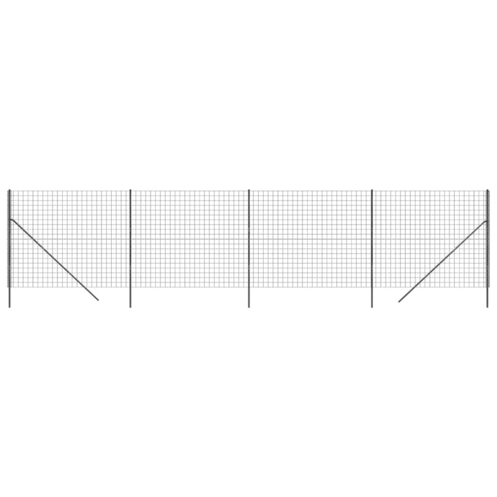 Gard plasa de sarma vidaXL, antracit, 2x10 m, otel galvanizat 19.55 kg 154230