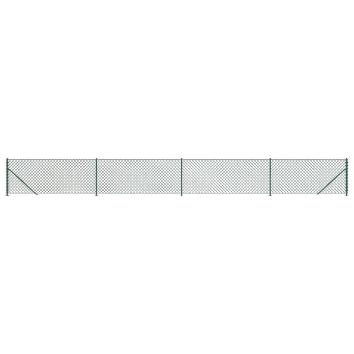 Gard plasa de sarma cu bordura vidaXL, verde, 0,8x10 m 9.65 kg 153936