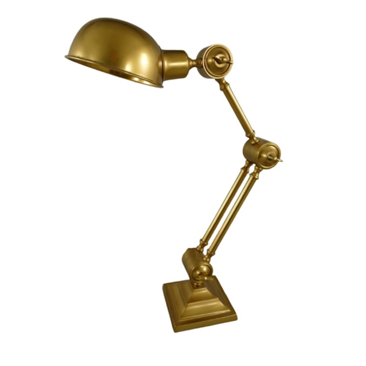 Lampa de podea, alama lustruita, color, H 60 x 15 cm