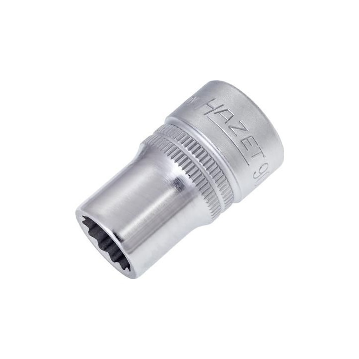 Cheie fixa tubulara cu 12 laturi Hazet, deschidere 12 mm, otel crom vanadiu, suprafata cromata