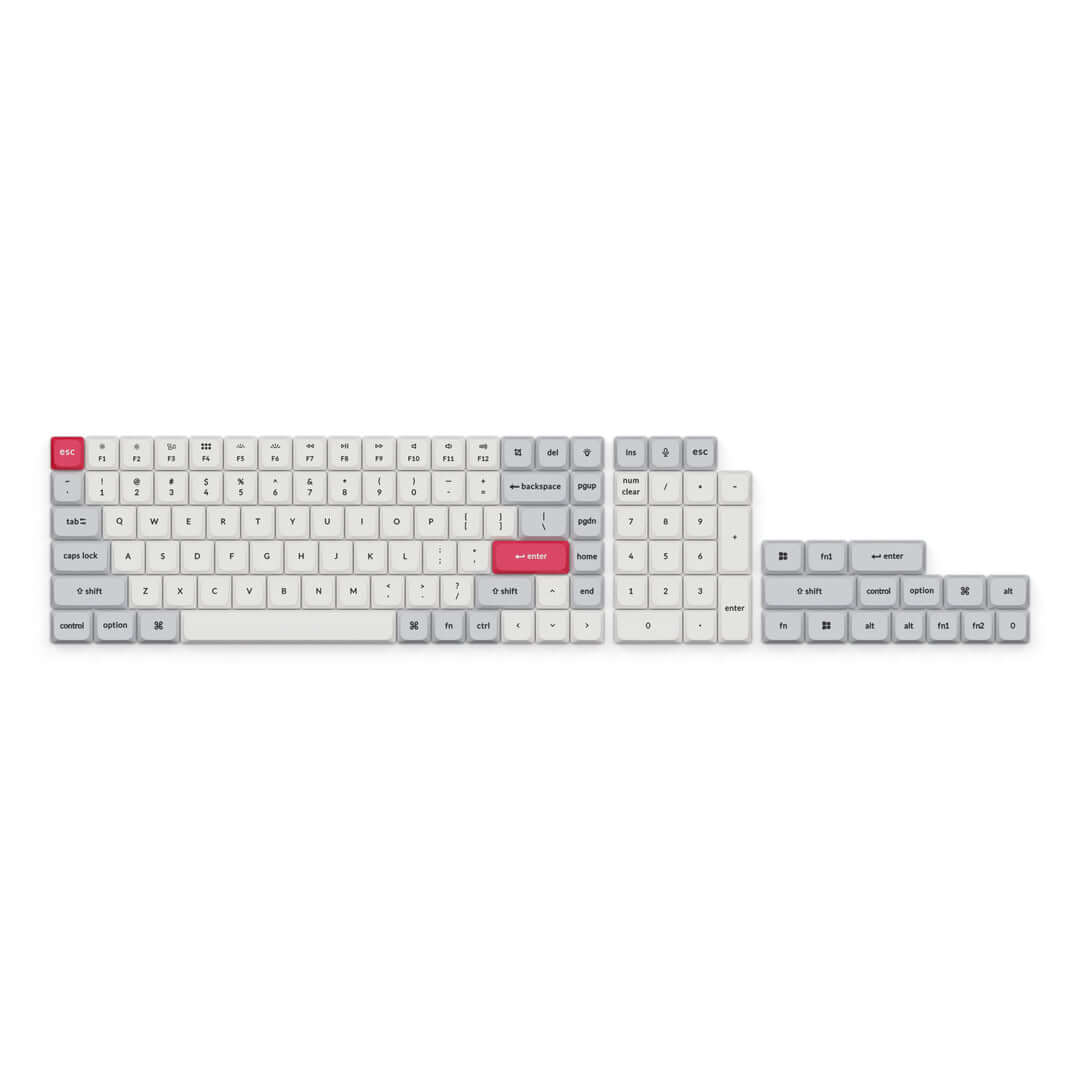 Kit butoane Keychron Low Profile DyeSub PBT LSA Keycaps Set Light