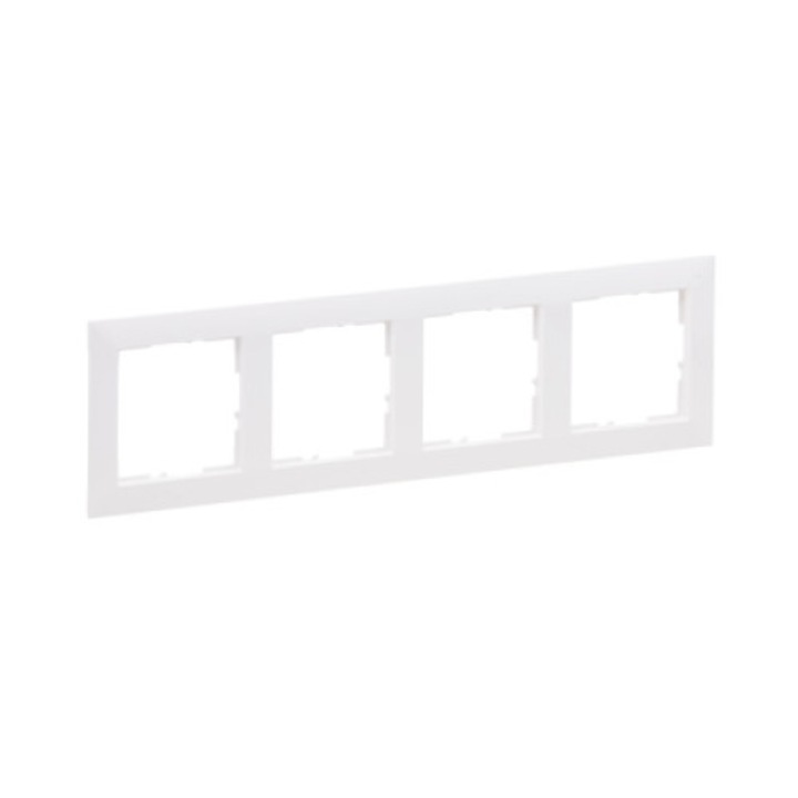 Rama modulara 4 posturi, alb, Legrand New Suno