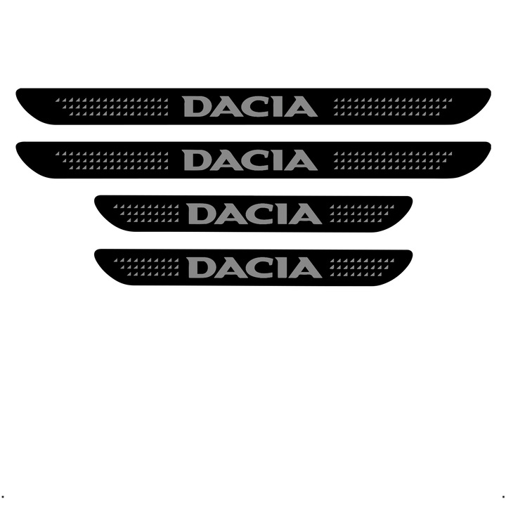 Set 4 protectii praguri auto autoadezive Dacia model 3, Gri