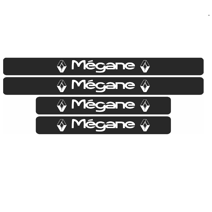 Set 4 protectii praguri auto autoadezive Megane, Alb