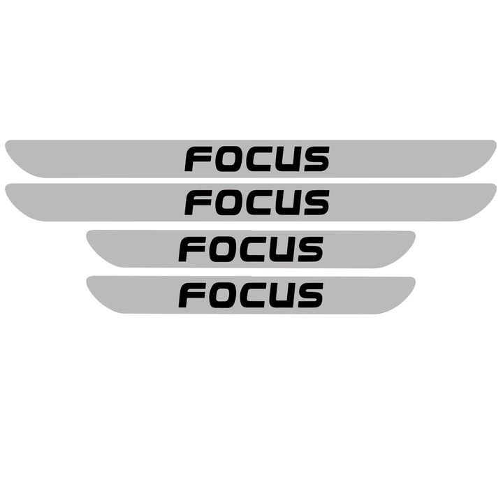 Set 4 protectii praguri auto autoadezive Focus, Negru