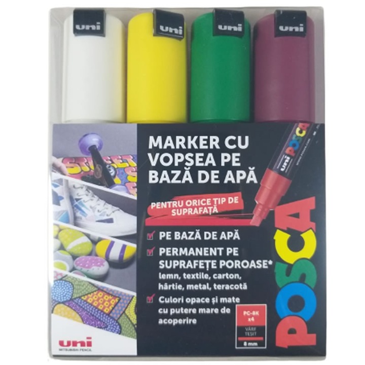 Set 4 markere Posca Basic PC-8K