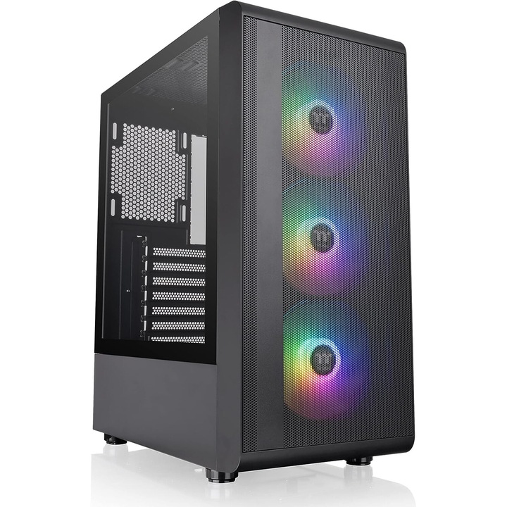 Компютърна кутия Thermaltake S200 TG ARGB, Черен, Middle Tower