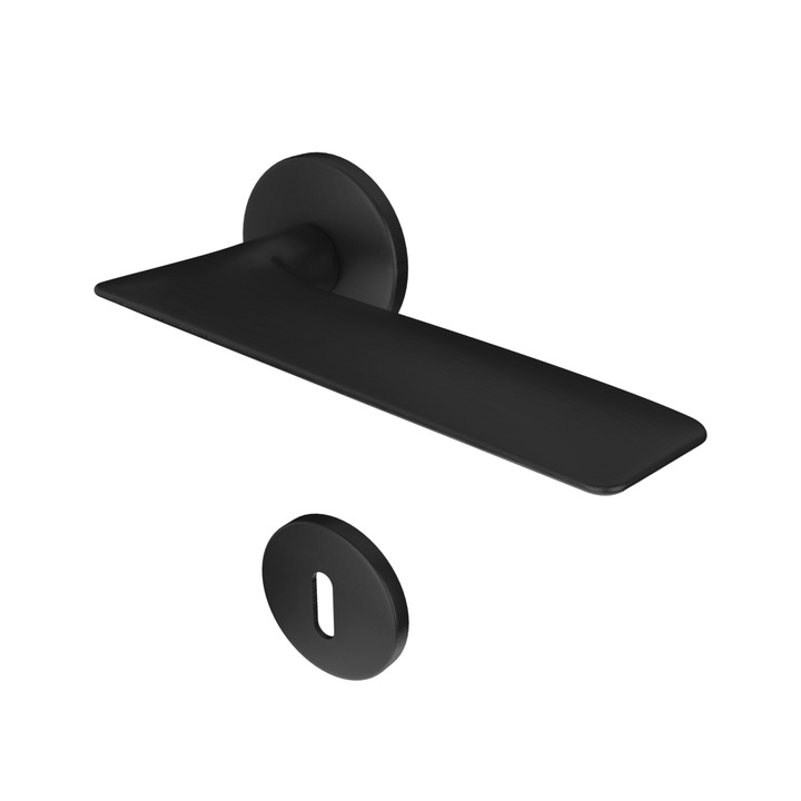 Set manere usa, Hygge Due, rozeta cheie standard, finisaj Negru