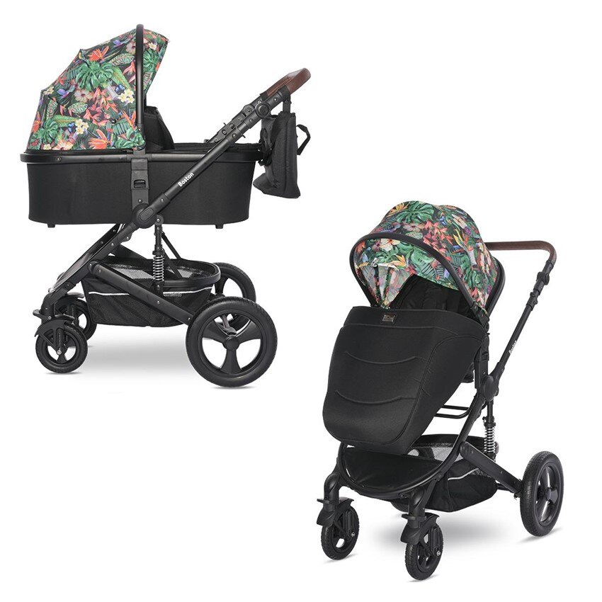 Carucior Set, Lorelli, transformabil, pana la 22 kg, Boston, Tropical Flowers