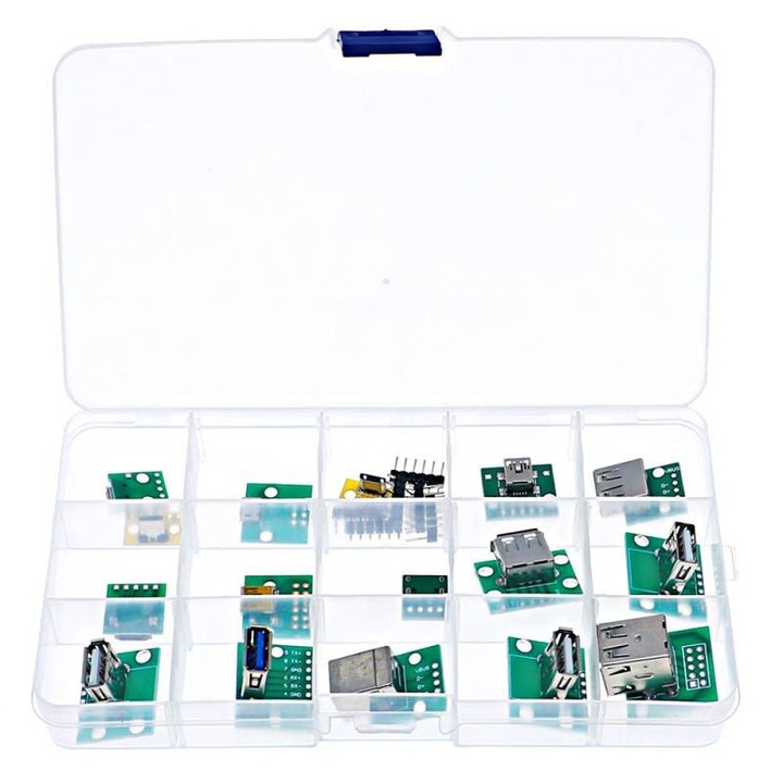 Set 16 conectori USB cu PCB