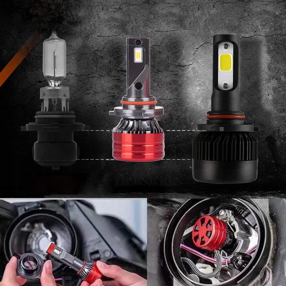 Set 2 becuri LED V13 HIR2, Led Headlight, 120 W, 22000 lm 