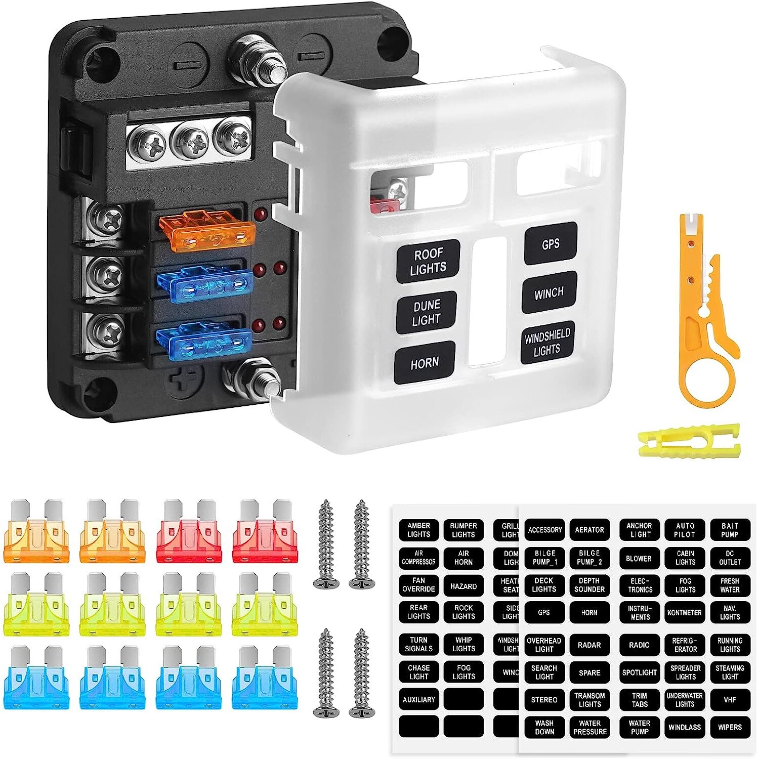 Кутия с предпазители, 6 модула, led индикатор, 12/24/32V - eMAG.bg