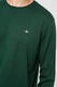 Gant, Bluza uni cu decolteu la baza gatului, Verde inchis, M