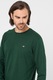 Gant, Bluza uni cu decolteu la baza gatului, Verde inchis, M