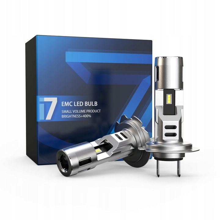 Set Becuri LED H7, SklepLEDy, I7 Platinum Edition, Putere: 70W, Tensiune: 12V, Culoare: 6000-6500K, Tip Soclu: Px26D (H7), 2 Bucati